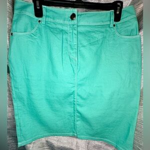 NYC & Co. - Teal Stretch Midi Skirt - Women’s Size 10